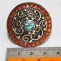 Af 0036 bague afghane ethnique medievale corail turquoise 5