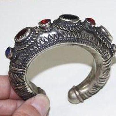 Baf 001 bracelet afghan afghanistan torque manchette argent 20x53x82mm 6