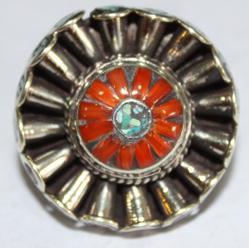 Baf 067 bague afghane afghanistan corail turquoise argent ethnique 2