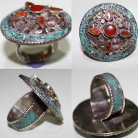 Baf 088 bague afghane afghanistan argent medievale turquoise cornaline 1