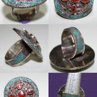 Baf 088 bague afghane afghanistan argent medievale turquoise cornaline 4