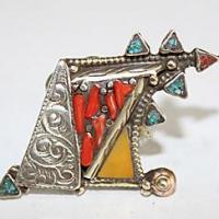 Baf 099 bague afghane afghanistan argent turquoise cocrail ambre ethnique 2