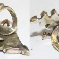 Baf 099 bague afghane afghanistan argent turquoise cocrail ambre ethnique 3