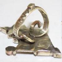 Baf 099 bague afghane afghanistan argent turquoise cocrail ambre ethnique 6