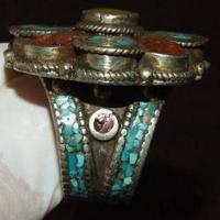 Baf 170 bague t60 30gr afghane afghanistan argent corail turquoise ethnique 4 