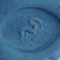 Baf 224 bague sceau t58 48gr afghane afghanistan argent lapis lazuli ethnique intaille cheval 5 