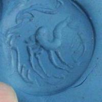 Baf 226 bague sceau t59 49gr afghane afghanistan argent lapis lazuli ethnique intaille cheval 5 