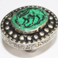 Baf 238 bague sceau t56 48gr afghane afghanistan argent turquoise intaille antilope 1 