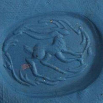 Baf 238 bague sceau t56 48gr afghane afghanistan argent turquoise intaille antilope 2 