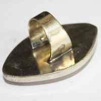 Baf 421 bague sceau t62 37gr afghane afghanistan argent lapis lazuli ethnique intaille gazelle 5