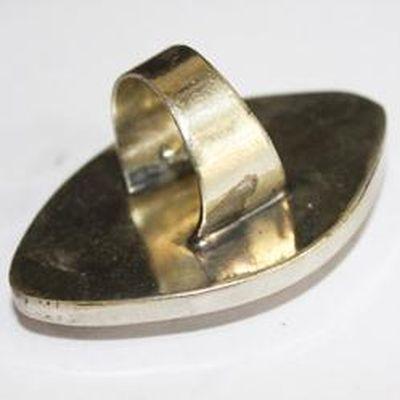 Baf 421 bague sceau t62 37gr afghane afghanistan argent lapis lazuli ethnique intaille gazelle 5