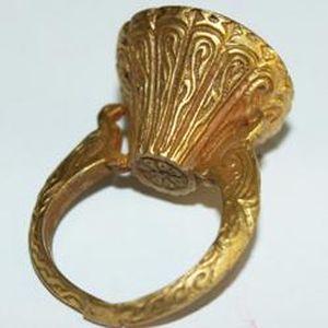 Baf 502 bague t59 afghanne romaine intaille 22mm 14gr cornaline argent ethnique 3
