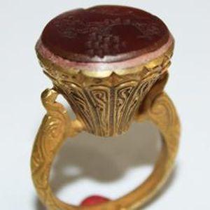 Baf 502 bague t59 afghanne romaine intaille 22mm 14gr cornaline argent ethnique 5