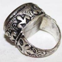 Baf 512 bague t57 afghanne romaine intaille coran 18x25mm 26gr cornaline argent ethnique 2