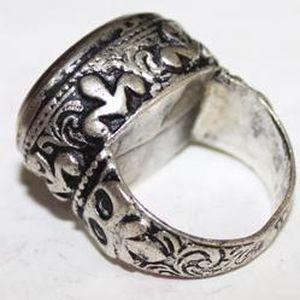 Baf 512 bague t57 afghanne romaine intaille coran 18x25mm 26gr cornaline argent ethnique 2