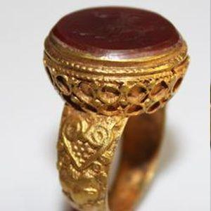 Baf 513 bague t59 afghanne romaine intaille cheval 20mm 9gr cornaline argent ethnique 1