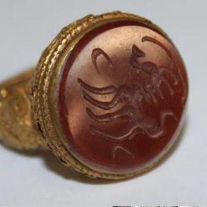 Baf 513 bague t59 afghanne romaine intaille cheval 20mm 9gr cornaline argent ethnique 2