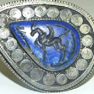 Baf 805 pendentif pendant afghan afghanistan lapis lazuli intaille pegase 39gr 0 