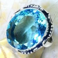 Bag 003c bague chevaliere t59 aigue marine 20x26mm bleue bijou achat vente argent 925