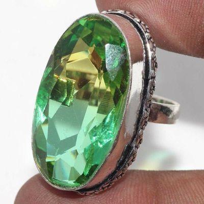 Bag 009b bague chevaliere anneau t53 tourmaline 13gr 15x32mm vert or achat vente bijou argent 925