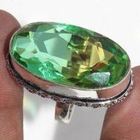 Bag 009c bague chevaliere anneau t53 tourmaline 13gr 15x32mm vert or achat vente bijou argent 925