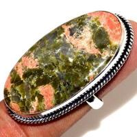 Bag 011a bague chevaliere unakite 14gr t57 24x42mm achat vente bijou pierre argent 925