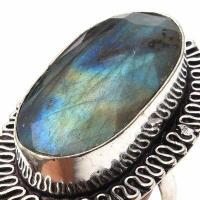 Bag 016a bague chevaliere 12fr t53 14x32mm labradorite bleue achat vente bijoux argent 925