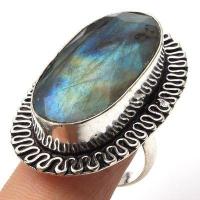 Bag 016c bague chevaliere 12fr t53 14x32mm labradorite bleue achat vente bijoux argent 925