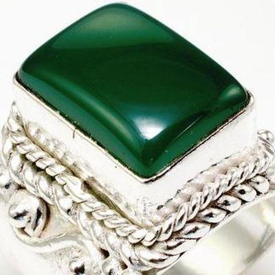 Bag 022c bague chevaliere onyx vert t59 13gr argent925