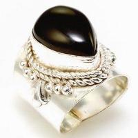 Bag 023b bague chevaliere onyx noir t58 13gr argent925