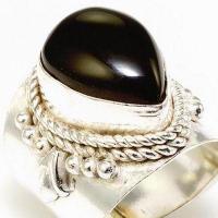 Bag 023c bague chevaliere onyx noir t58 13gr argent925