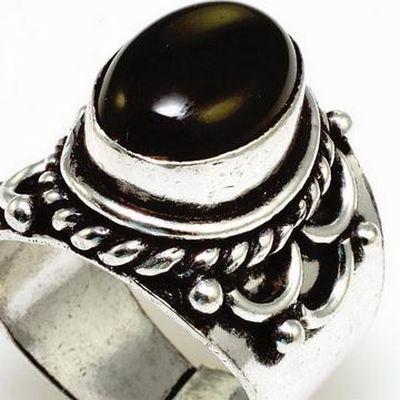 Bag 025c bague chevaliere onyx noir t57 11gr argent925