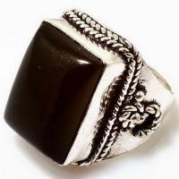 Bag 026b bague chevaliere onyx noir t57 11gr argent925