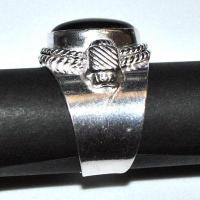 Bag 031c bague chevaliere reglable 9gr onyx 12x16mm