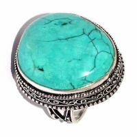 Bag 033b bague chevaliere t59 16gr 22x26mm turquoise ethnique tibet achat vente bijou argent 925