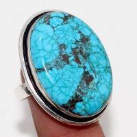 Bag 034c bague chevaliere 13gr t56 turquoise 25x30 ethnique gothique steampunk argent 925