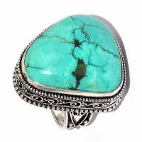 Bag 038b bague chevaliere t59 15gr 22x26mm turquoise ethnique tibet achat vente bijou argent 925