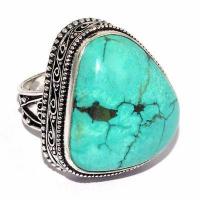 Bag 038c bague chevaliere t59 15gr 22x26mm turquoise ethnique tibet achat vente bijou argent 925