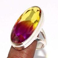 Bag 042a bague chevaliere t55 15x30mm 9gr ametrine bolivie achat vente bijou argent 925