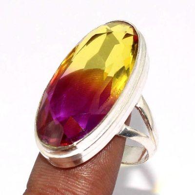 Bag 042a bague chevaliere t55 15x30mm 9gr ametrine bolivie achat vente bijou argent 925