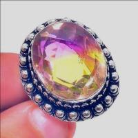 Bag 043a bague chevaliere t60 18x22mm ametrine bolivie achat vente bijou monture argent 925