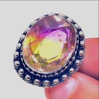 Bag 043c bague chevaliere t60 18x22mm ametrine bolivie achat vente bijou monture argent 925