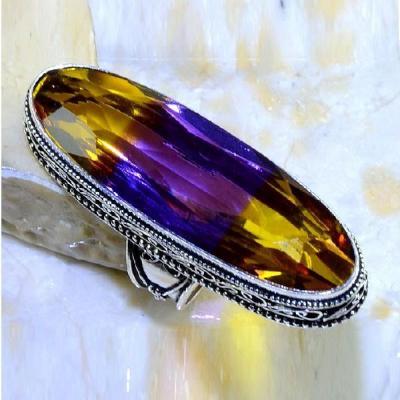 Bag 044a bague chevaliere t57 ametrine bolivie medievale achat vente bijou monture argent 925