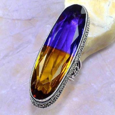 Bag 047a bague chevaliere t57 ametrine bolivie medievale achat vente bijou monture argent 925