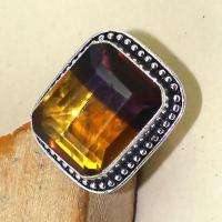 Bag 054b bague t56 medievale ametrine amethyste citrine achat vente bijou monture argent 925