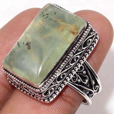 Bag 057a bague t59 14gr 15x28mm prehnite chevaliere achat vente bijou argent 925