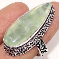 Bag 058a bague t59 14gr 12x34mm prehnite chevaliere ethnique achat vente bijou argent 925