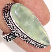 Bag 058c bague t59 14gr 12x34mm prehnite chevaliere ethnique achat vente bijou argent 925