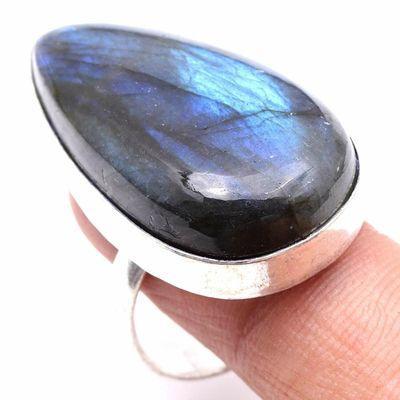 Bag 060 bague chevaliere 11gr t59 18x32mm labradorite bleue achat vente bijoux argent 925 2 