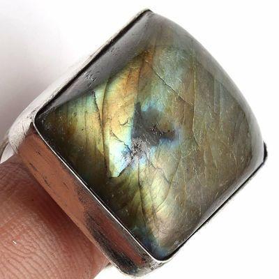 Bag 061 bague chevaliere 14gr t51 25x20mm labradorite bleue achat vente bijoux argent 925 3 